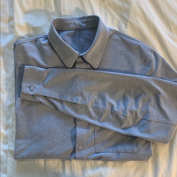 Lululemon Men's Commission Light Blue Button-Up Shirt - Picture 4 of 4